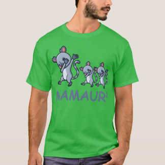 T-shirt Mère enceinte jumeaux lemur vintage
