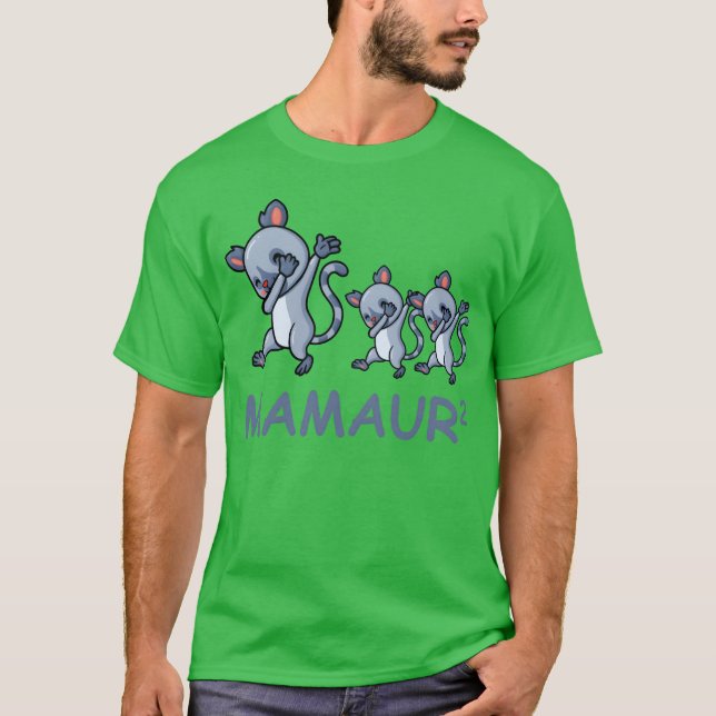 T-shirt Mère enceinte jumeaux lemur vintage (Devant)