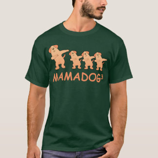 T-shirt Mère enceinte triplé ami chien