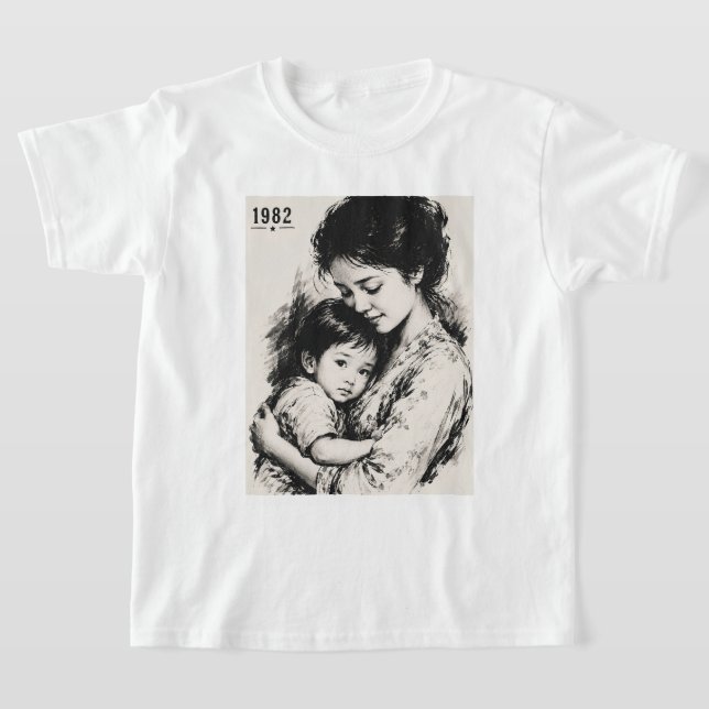 T-shirt Mère & Enfant Vintage 1982 (Poser)