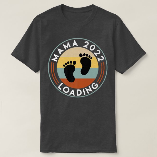 T-shirt Mère Epectant des pieds de bébé 2022 Grossesse Enc (Design devant)