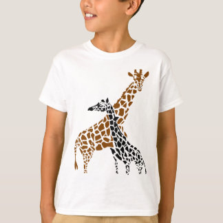T-shirt Mère et enfant de girafe