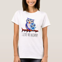 Mère et enfant de hibou. J'aime ma maman drôle