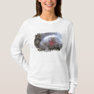 T-shirt Mère et enfant singe des neiges, Jigokudani, Nagan