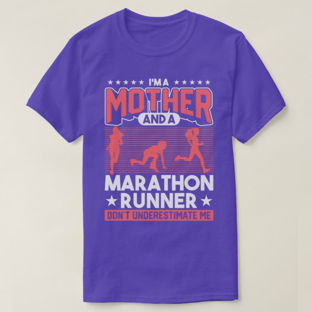 T-shirt Mère et Marathon coureur de la maman Fitness (Design devant)