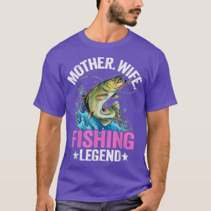 T-shirt Mère Femme Pêche Légende Pêcheuse Grandma Maman