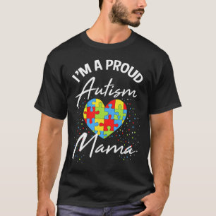 T-shirt Mère fière de la sensibilisation à l'autisme Puzzl