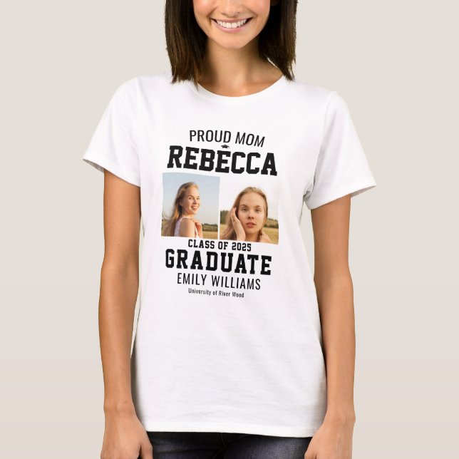 T-shirt Mère fière Diplômée de la promotion 2025 Parent pe (Devant)