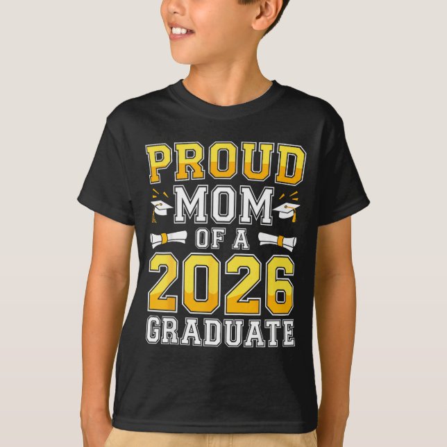 T-shirt Mère fière d'un diplômé de 2026 classe terminale d (Devant)