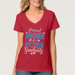 T-shirt Mère fière d'un diplômé de la promotion 2026 2026