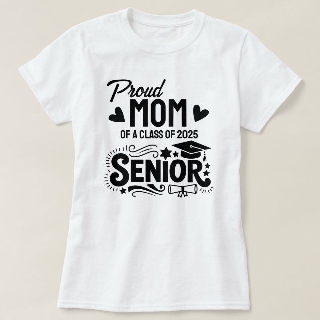 T-shirt Mère fière d'un élève de Terminale 2025 (Design devant)