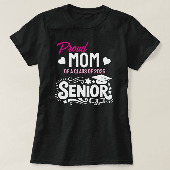 T-shirt Mère fière d'un élève de Terminale 2025 (Design devant)