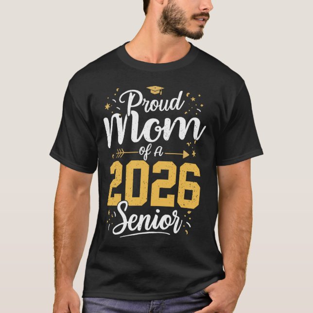 T-shirt Mère fière d'un élève de terminale 2026 Cl de 2026 (Devant)