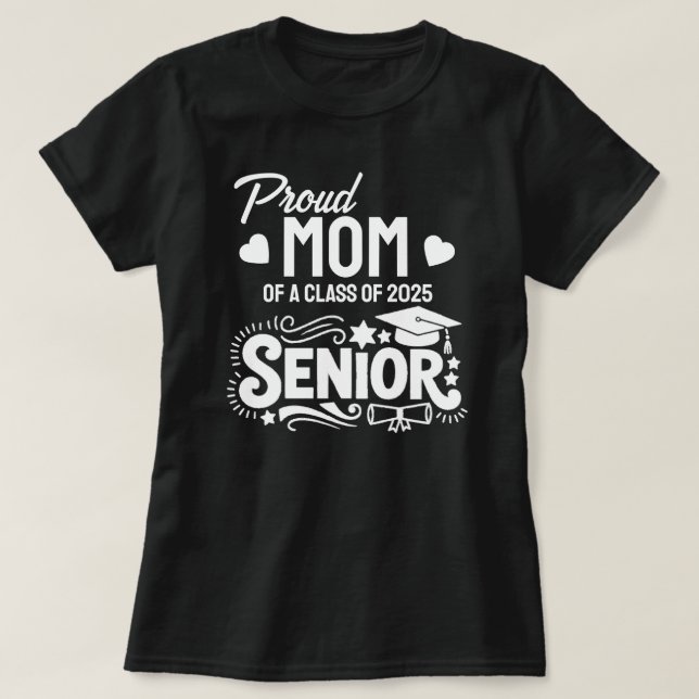 T-shirt Mère fière d'un élève de terminale de la promotion (Design devant)