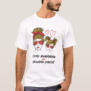T-shirt Mère Fille Enfant Citation Amitié Amour Coeurs