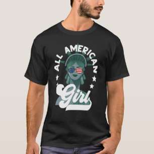T-shirt Mère fille Quatrième 4 juillet Tous les Américains