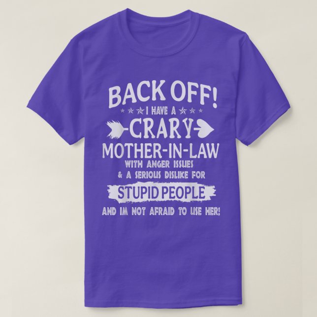 T-shirt Mère folle et drôle de la petite fille  (Design devant)