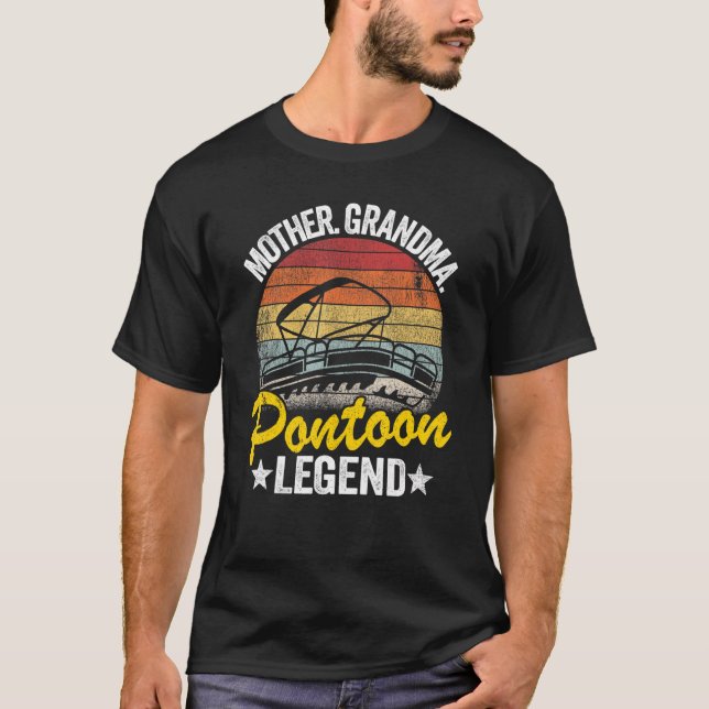 T-shirt Mère Grand-mère Ponton Légende Lac Vie Femmes Pont (Devant)