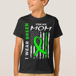 T-shirt Mère Je Porte Vert Pour Ma Mère Maladie Du Rein Aw