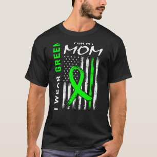 T-shirt Mère Je Porte Vert Pour Ma Mère Maladie Du Rein Aw