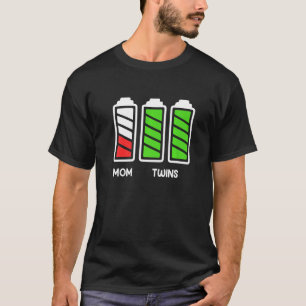 T-shirt Mère jumelle mère de 2 jumeaux charge attenante ju