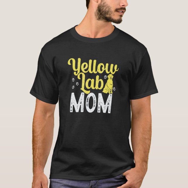 T-shirt Mère Labrador Retriever jaune Chien (Devant)
