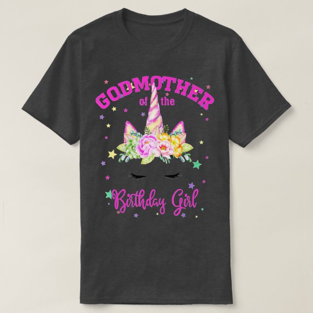 T-shirt Mère-mère de la fille d'anniversaire ! Unicorne La (Design devant)