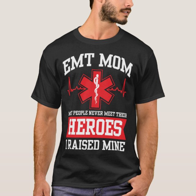 T-shirt Mère Mère Technicien Médicale d'urgence Mama Mères (Devant)