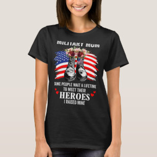 T-shirt Mère Militaire J'Ai Élevé Mon Héros Forces Armées 