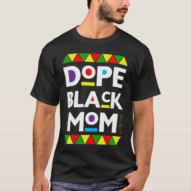 T-shirt Mère noire noire (Devant)