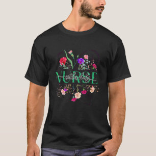 T-shirt Mère Nourriture Fleur Stethoscope Floral Infirmièr