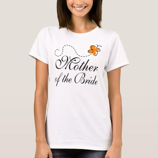 T-shirt Mère Orange De La Mariée (Devant)