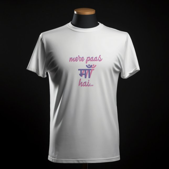 T-shirt "Mere Paas Maa Hai" Deewar Bollywood Film Dialogue (Créateur téléchargé)