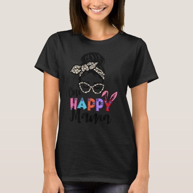 T-shirt Mère Pâques Un Hoppy Mama Leopard Femmes Mes (Devant)