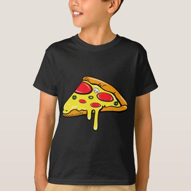 T-shirt Mère Père Fille Pizza Slice Matching (Devant)