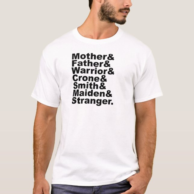 T-shirt Mère & Père & Guerrier & Crones & Forgeron & Vierg (Devant)