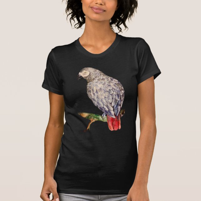 T-shirt mère perroquet perroquet gris africain (Devant)