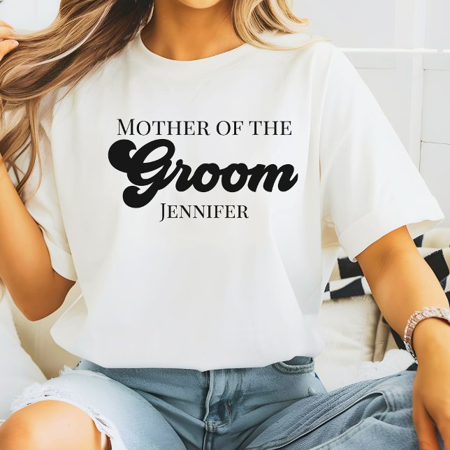 T-shirt Mère personnalisée du marié (Personalized Mother of the Groom T-Shirt)