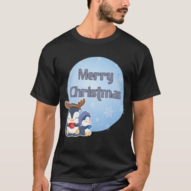 T-shirt Mère pingouin avec bébé 1 (Devant)