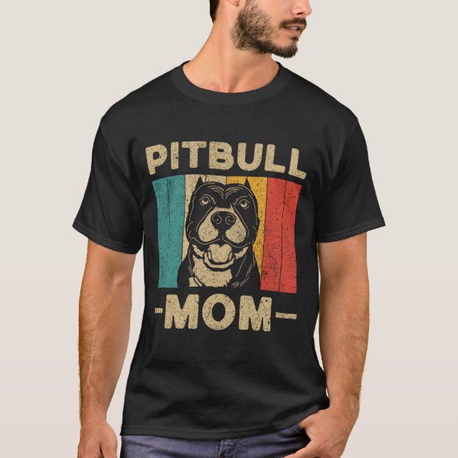T-shirt Mère Pitbull Propriétaire de Pitbull (Devant)