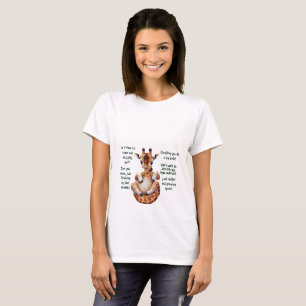 T-shirt Mère pour être Giraffe Fetus Messages Funny Green