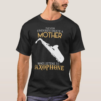T-shirt Mère Qui Écoute Le Saxophone