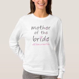 T-shirt Mère rose personnalisée de la mariée