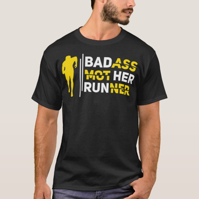 T-shirt Mère Runner Funny Running Maman Jogging Marti cade (Devant)