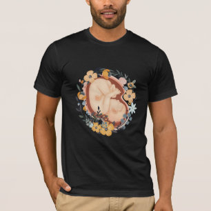 T-shirt Mère sage-femme enceinte du bébé de fleurs