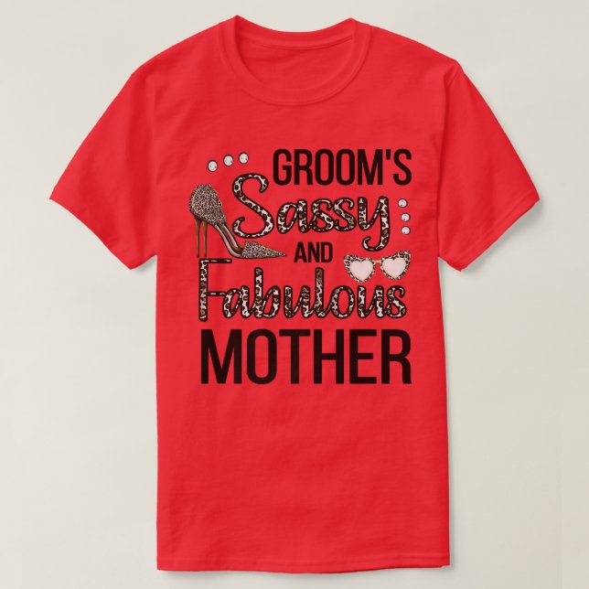 T-shirt Mère Sassy De La Douche Groom Grooms Maman (Design devant)