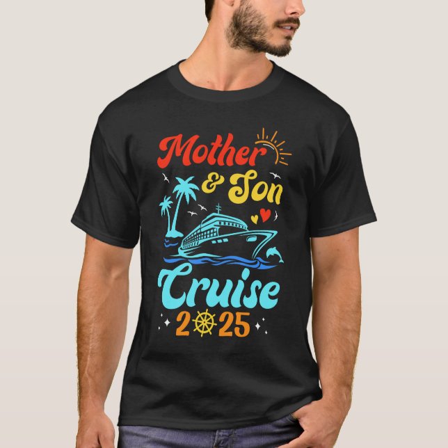 T-shirt Mère Son Croisière 2025 Famille Correspondance Voy (Devant)
