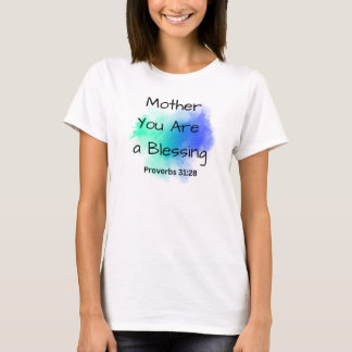 T-shirt "Mère, tu es une bénédiction" avec un verset bibli