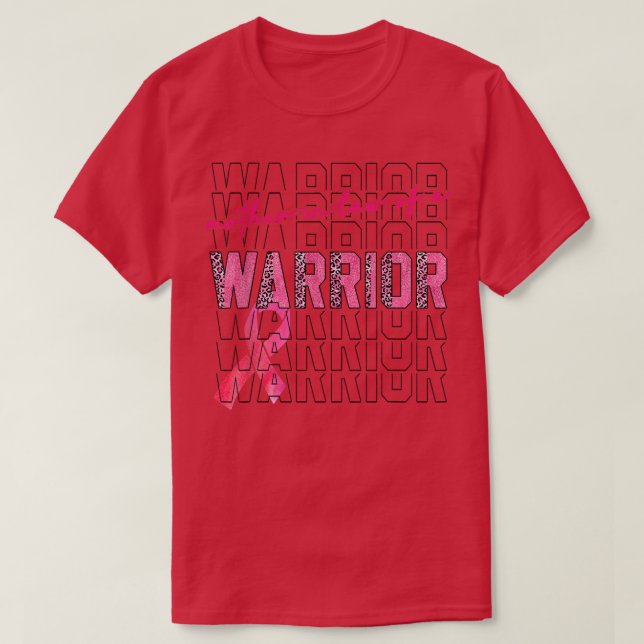 T-shirt MèreEnDroit D'Un Guerrier Léopard Cancer Du Sein A (Design devant)