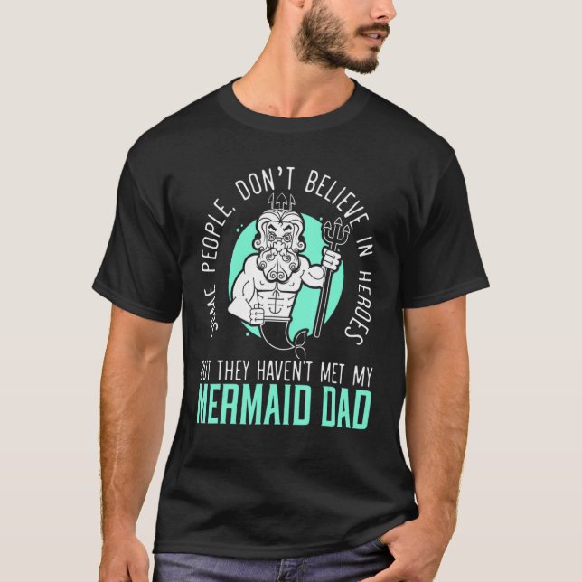 T-shirt Merfolk Aquatic Creature Mermaid Papa (Devant)